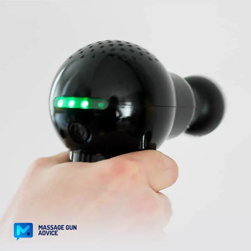 battery level rexogun mini massage gun