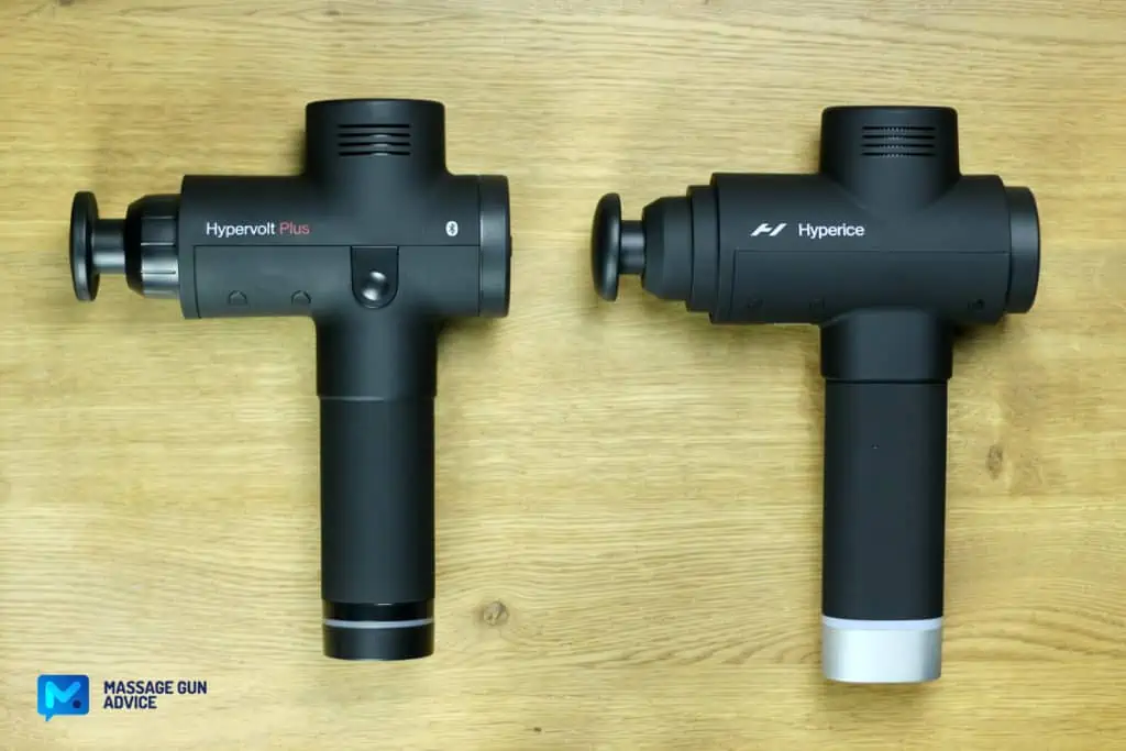 hypervolt plus vs hypervolt 2 pro- side by side