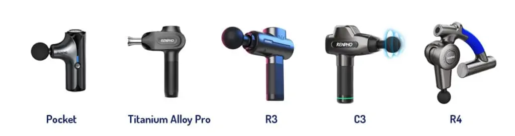 renpho massage guns lineup