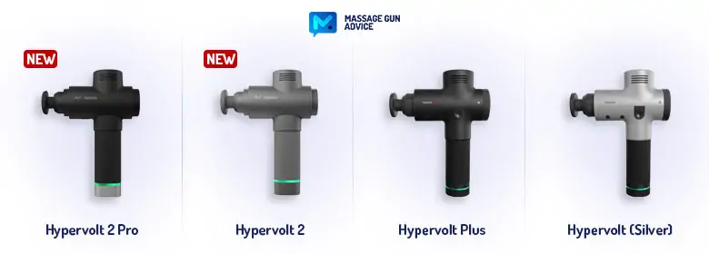 all hypervolt massage guns lineup