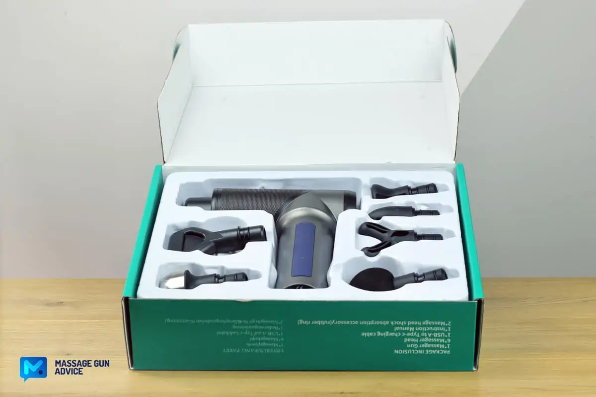 medcursor massage gun box opened
