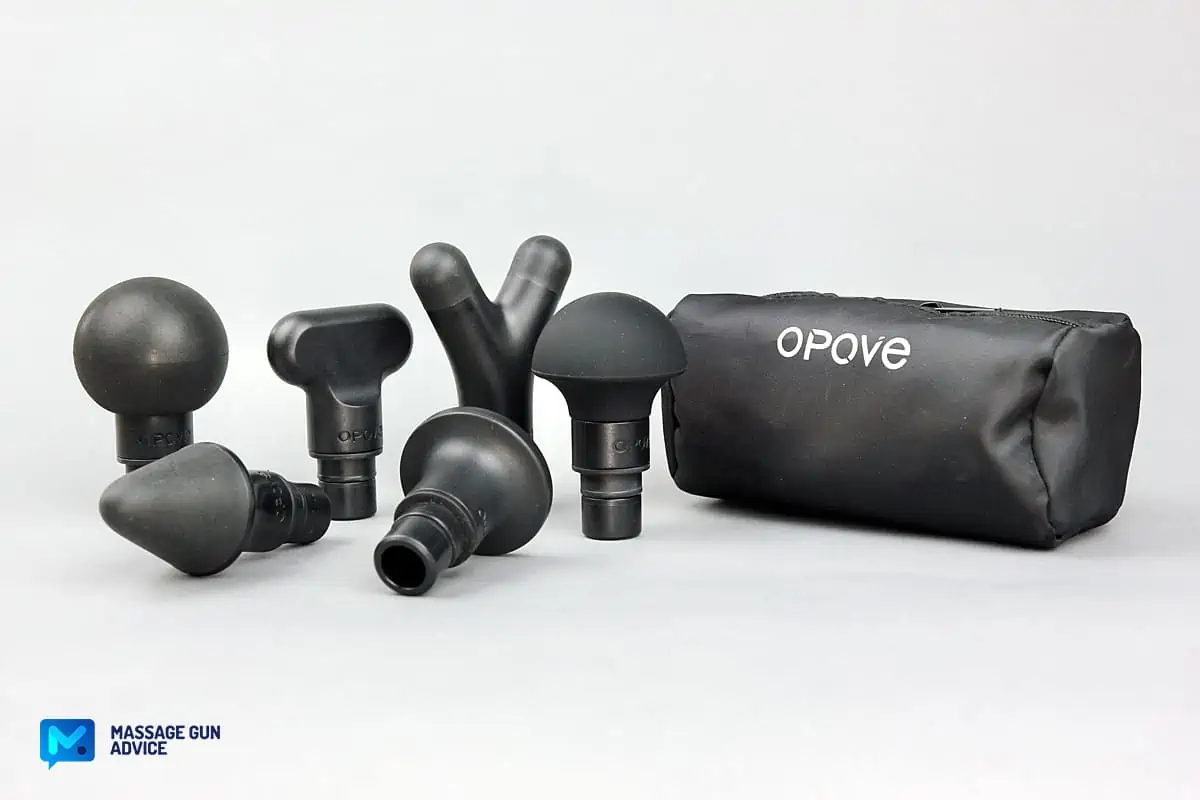opove m3 pro massage gun attachments and pouch
