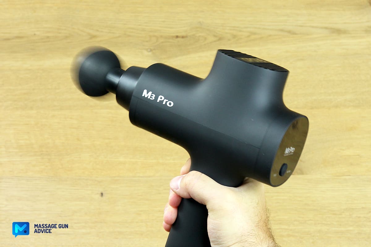 opove m3 pro massager during operation