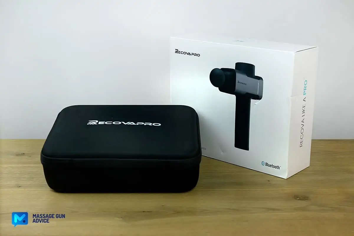 recovapro se carrying case and the box