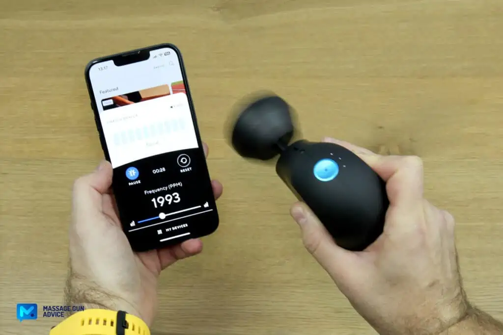 Theragun Mini Custom Speed Setting Via Therabody App
