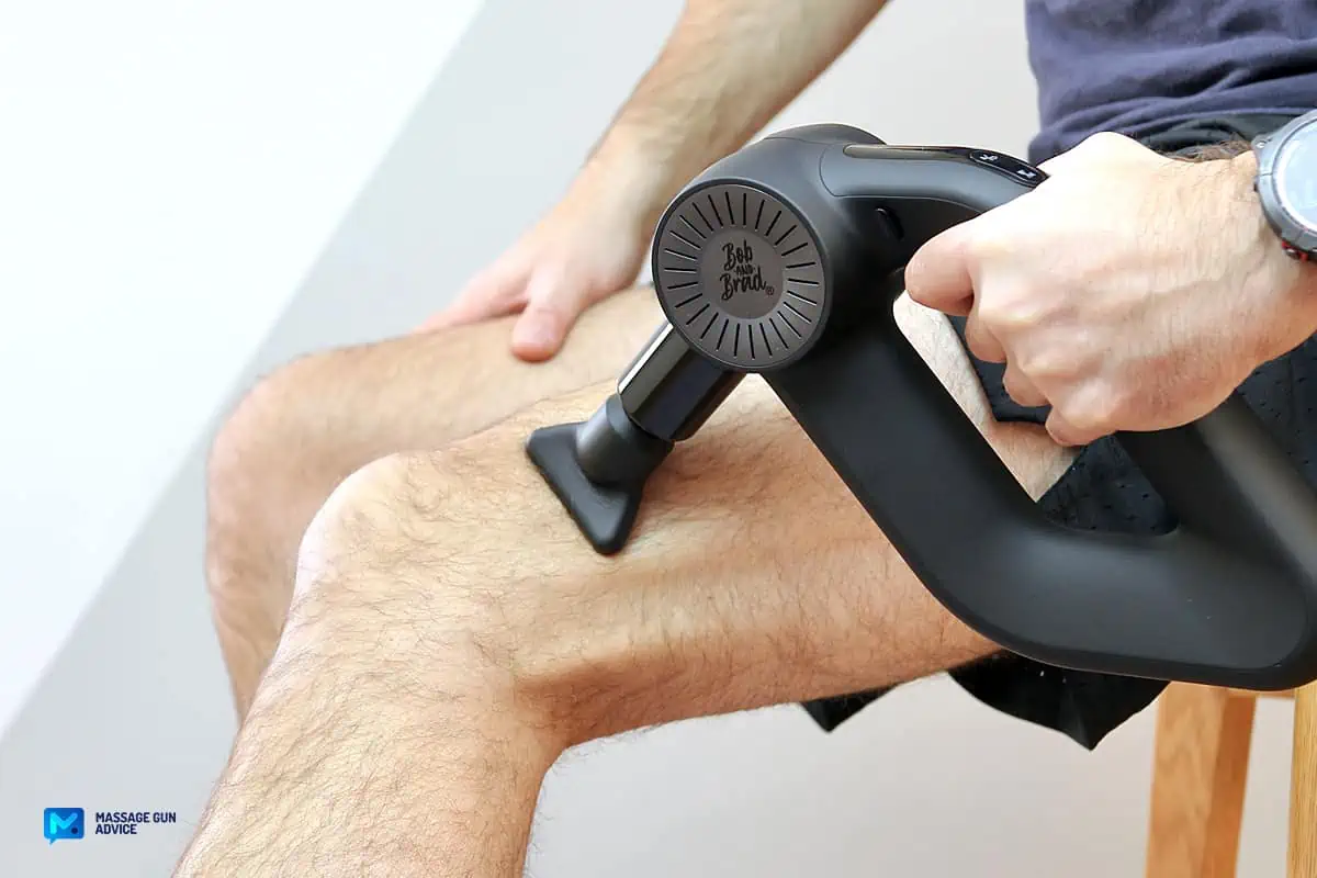 How To Use Massage Gun For Knee Pain Wedge Attachment