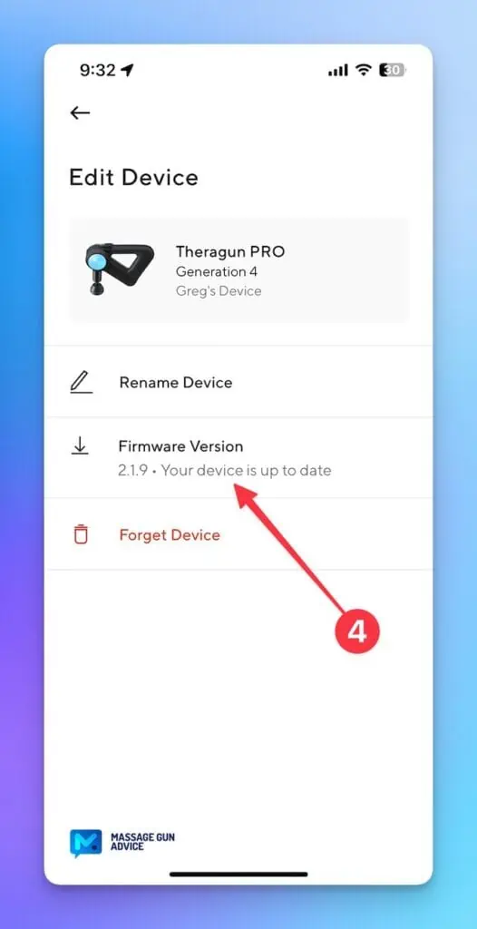 Theragun Firmware Update Version Number In Therabody App